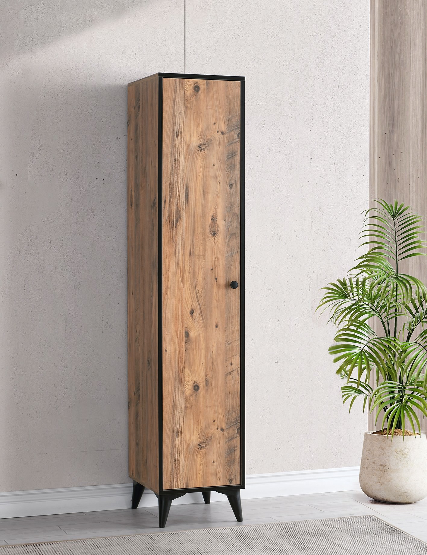 Natural Tek Kapılı Dolap