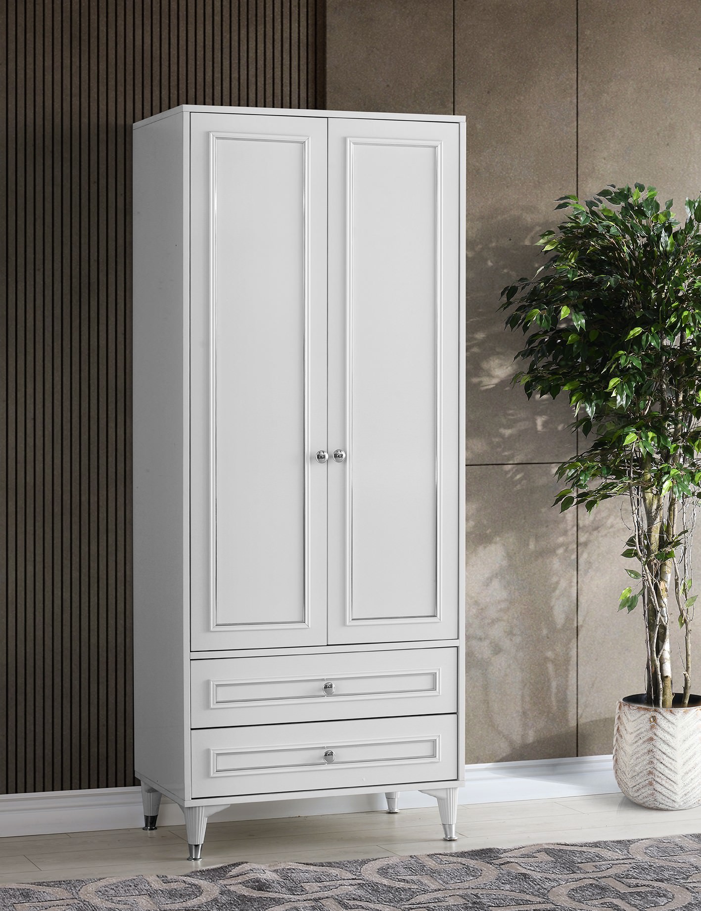 Neva Silver 2 Kapılı Dolap